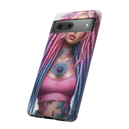 Boho Dream – Vibrant Dreadlocks & Floral Ink Mobile Cover