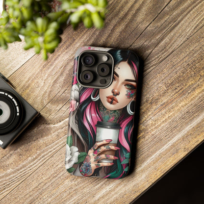 Tattooed Coffee Lover Art Mobile Case