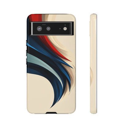 Crimson Flow – Abstract Motion Phone Case for iPhone, Samsung & Pixel