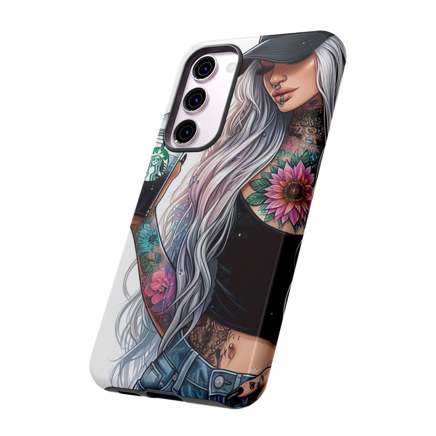 Tattooed Coffee Queen – Edgy Urban Aesthetic Mobile Cover