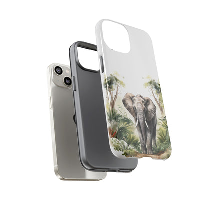 Serene Jungle Elephant Mobile Cover – Watercolor Wildlife Design