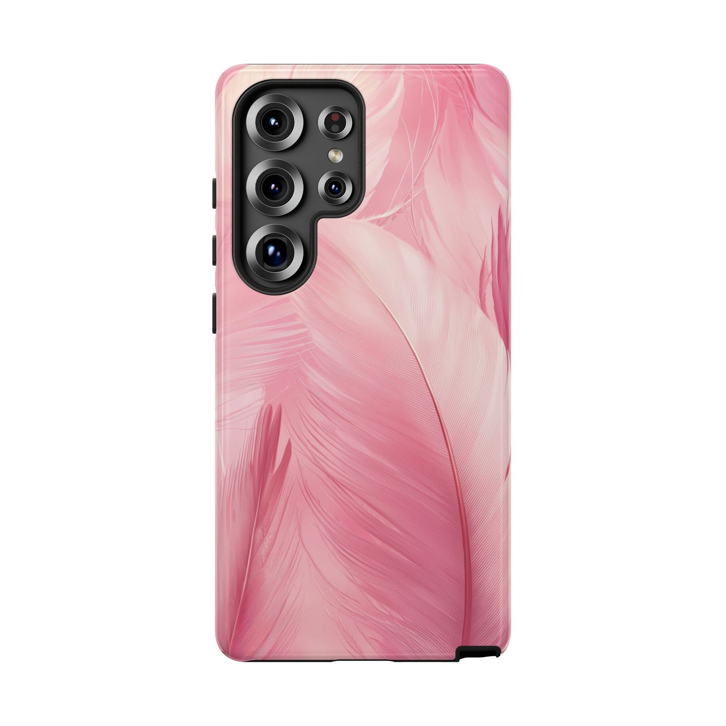 Soft Pink Flamingo Feather Phone Case for iPhone, Samsung & Google Pixel