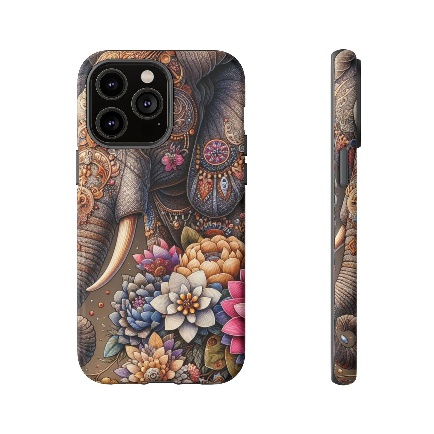 Royal Ornate Elephant Mobile Cover – Luxurious Bohemian Art