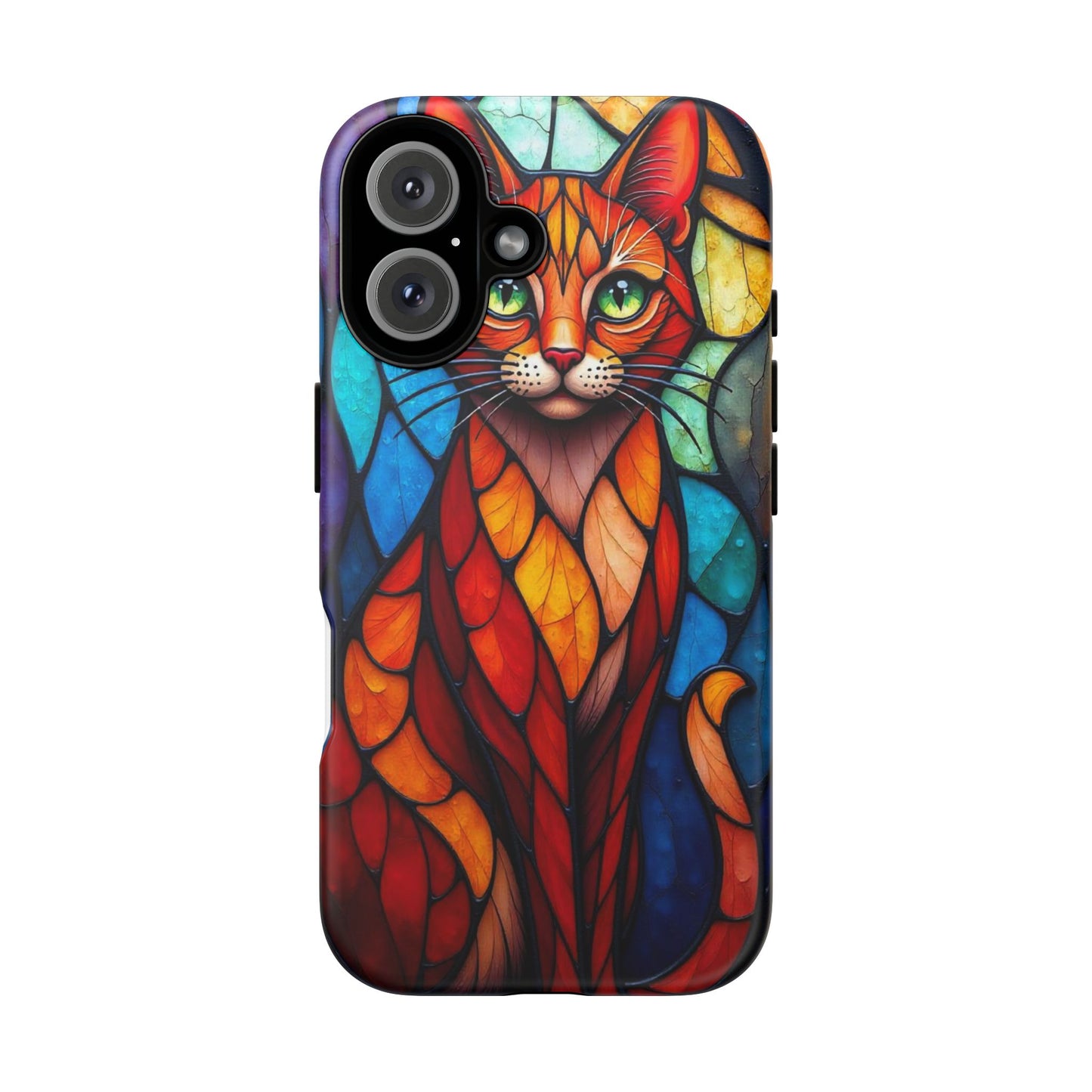 Geometric Cat: Colorful Abstract Portrait