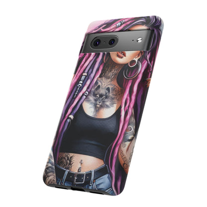 Tattooed Rebel – Gothic Cat Spirit Mobile Cover