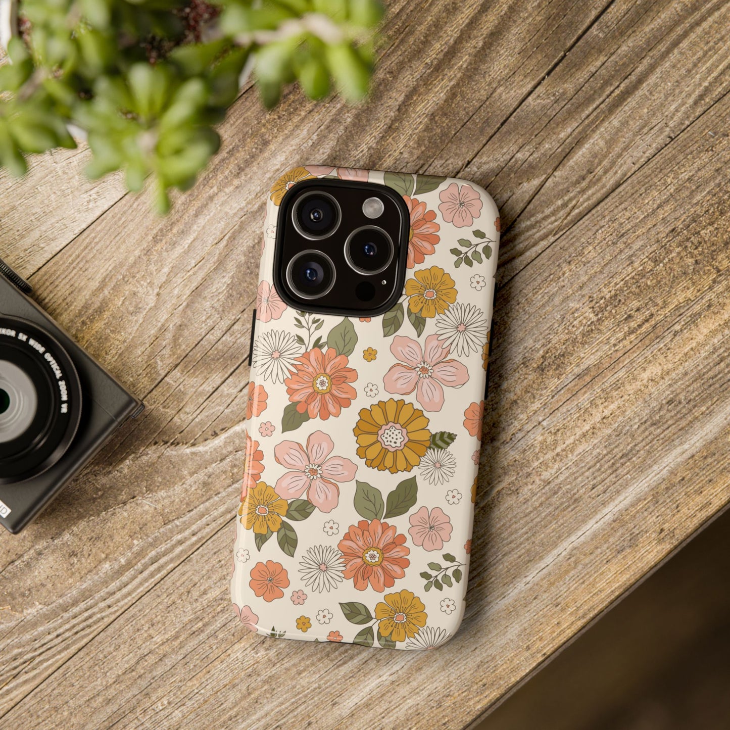 Retro Floral Phone Case - Vintage Aesthetic for iPhone, Samsung & Google Pixel