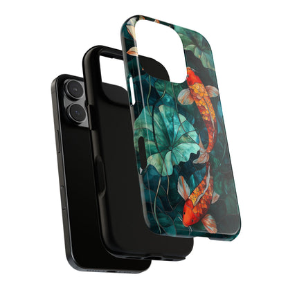 Lotus Serenity" – Koi Pond Stained Glass Case or iPhone, Samsung & Pixel
