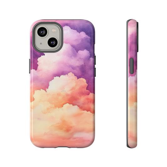 Cotton Candy Skies Watercolor Phone Case for iPhone, google Pixel & Samsung