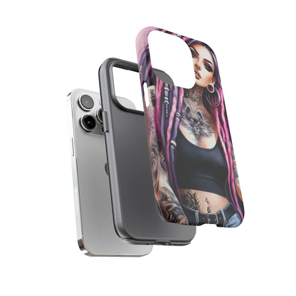 Tattooed Rebel – Gothic Cat Spirit Mobile Cover