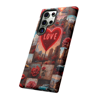 Neon Love Heart & Rose Phone Case
