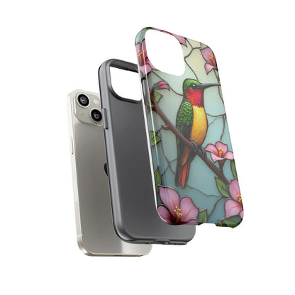 Elegant Hummingbird with Floral Mosaic | Artistic Nature Design