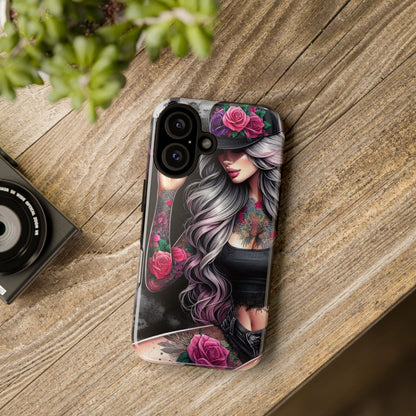 Ink & Roses – Edgy Floral Rebel Mobile Cover