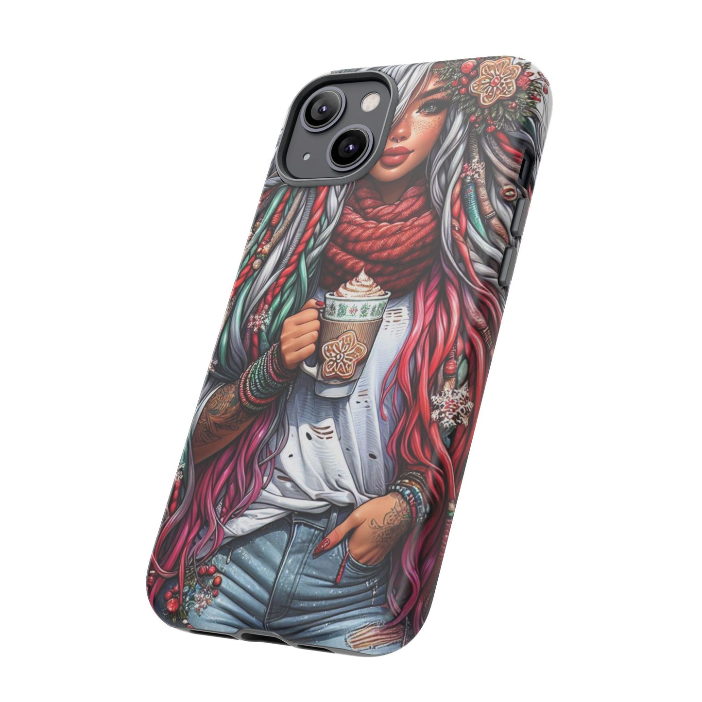 Boho Winter Queen – Cozy Dreads & Holiday Vibes Mobile Cover