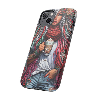 Boho Winter Queen – Cozy Dreads & Holiday Vibes Mobile Cover