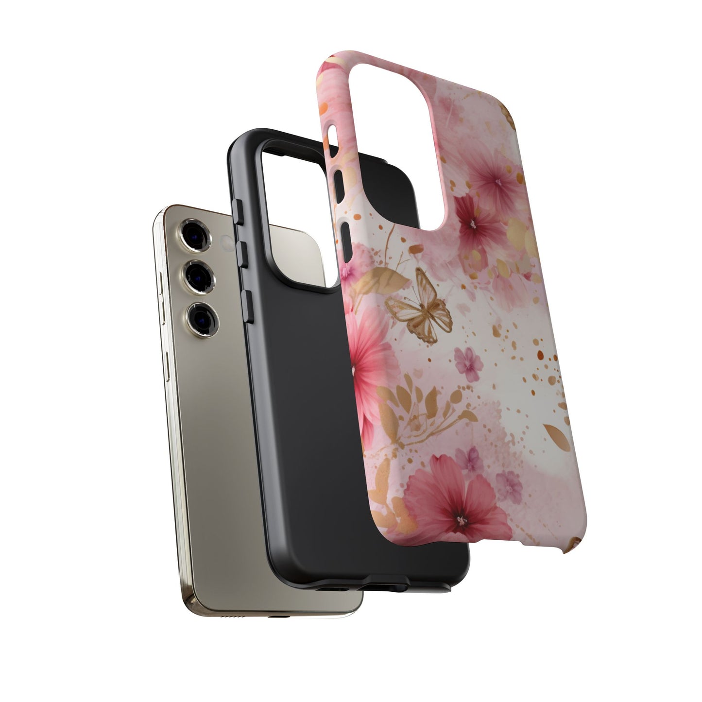 Blush Elegance Floral Mobile Case