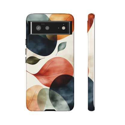 Tranquil Tones Terrazzo Leaves Print Phone Case for iPhone, Pixel & Samsung
