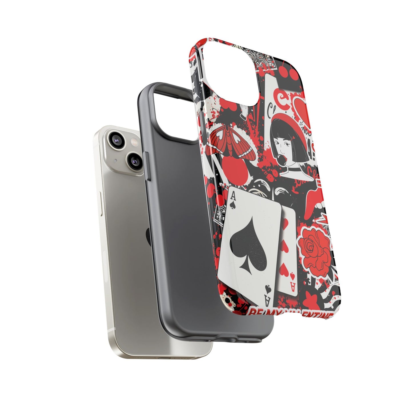 Bold Red & Black Ace Card Phone Case