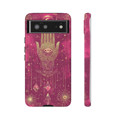 Cosmic Hamsa Boho Phone Case for iPhone, Pixel & Samsung