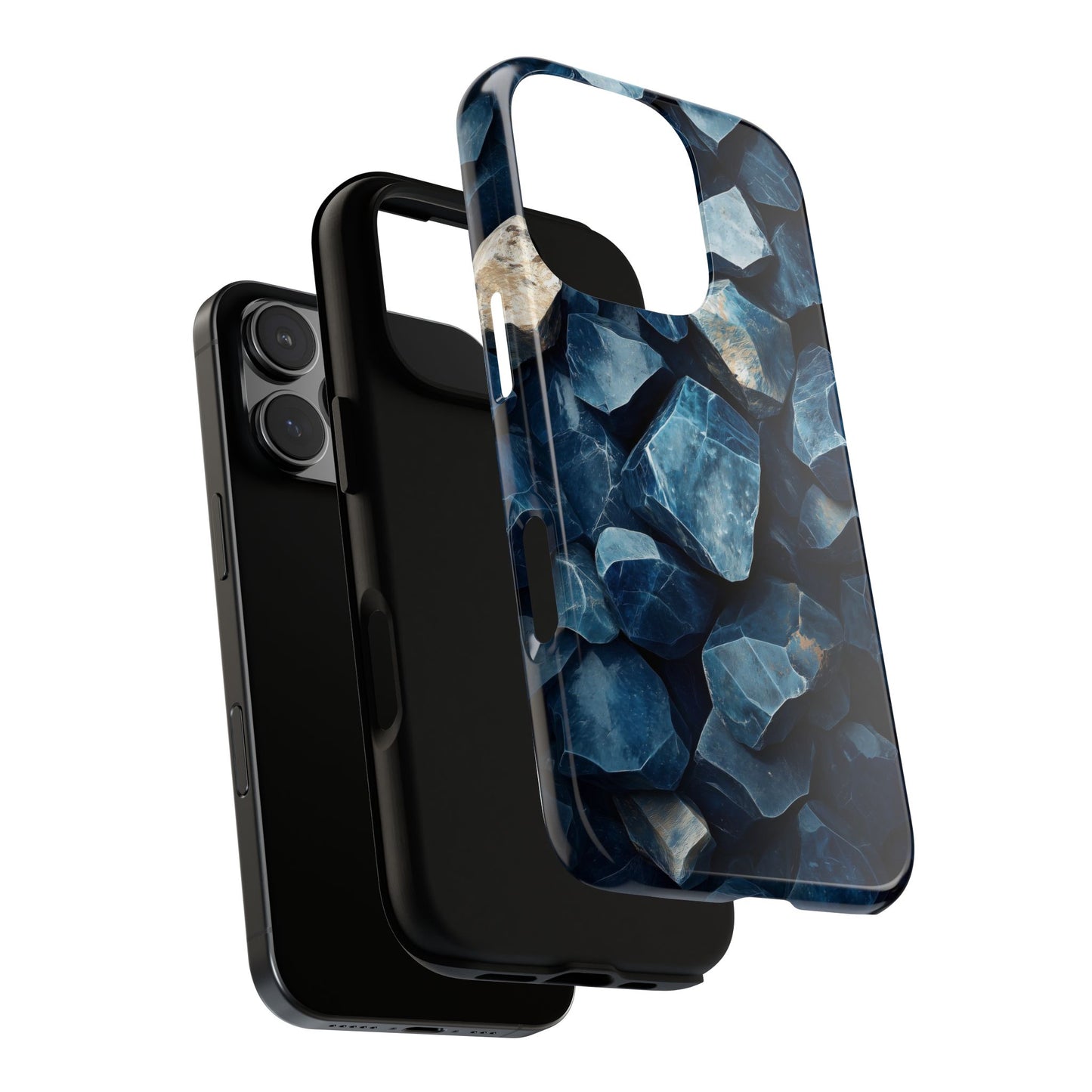 Mystic  Blue Crystals Print Phone Case for iPhone, Google Pixel, Samsung