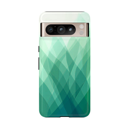 Verdant Flow – Abstract Green Wave Phone Case for iPhone, Samsung & Pixel