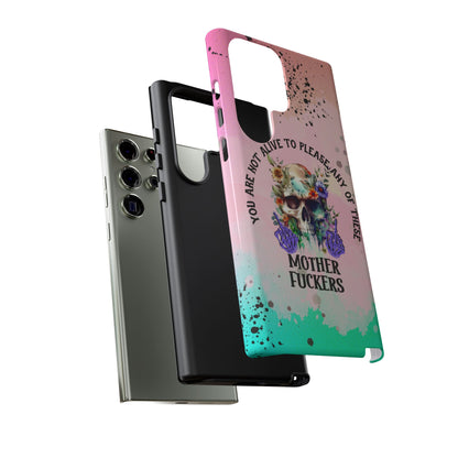 You Are Not Alive to Please Anyone Floral Skull Phone Case Perfect for iPhone, Samsung & Google Pixel, Funny Gift