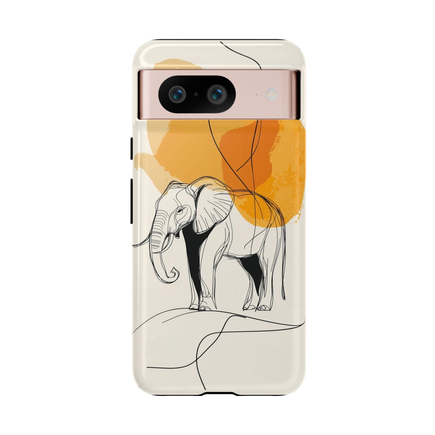Grace in Strength: Abstract Elephant Sketch Phone Case for iPhone, Samsung & Pixel
