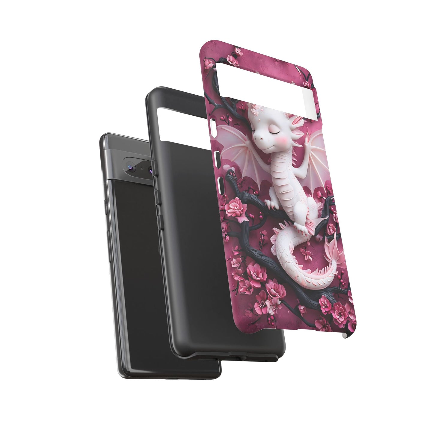 Whimsical 3D Relief Artwork Of A Cute Dragon phone case design