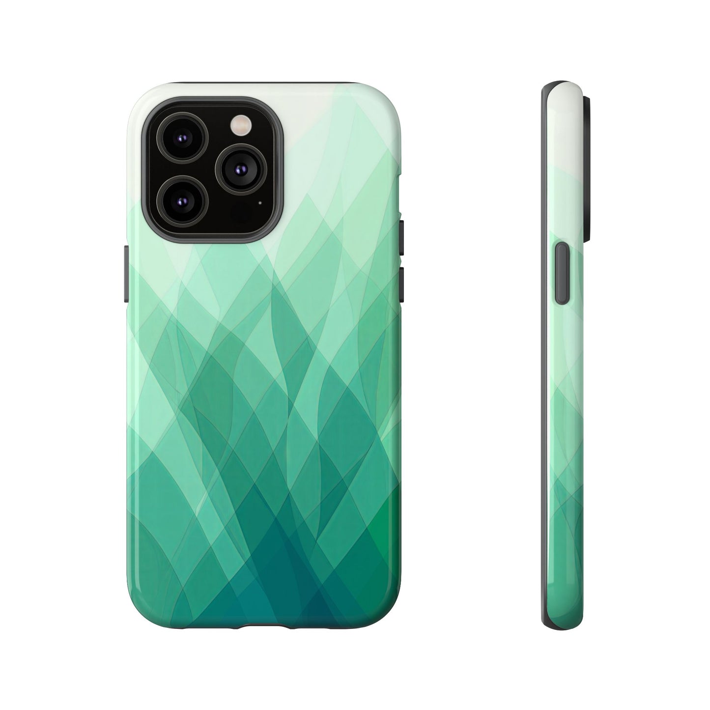 Verdant Flow – Abstract Green Wave Phone Case for iPhone, Samsung & Pixel