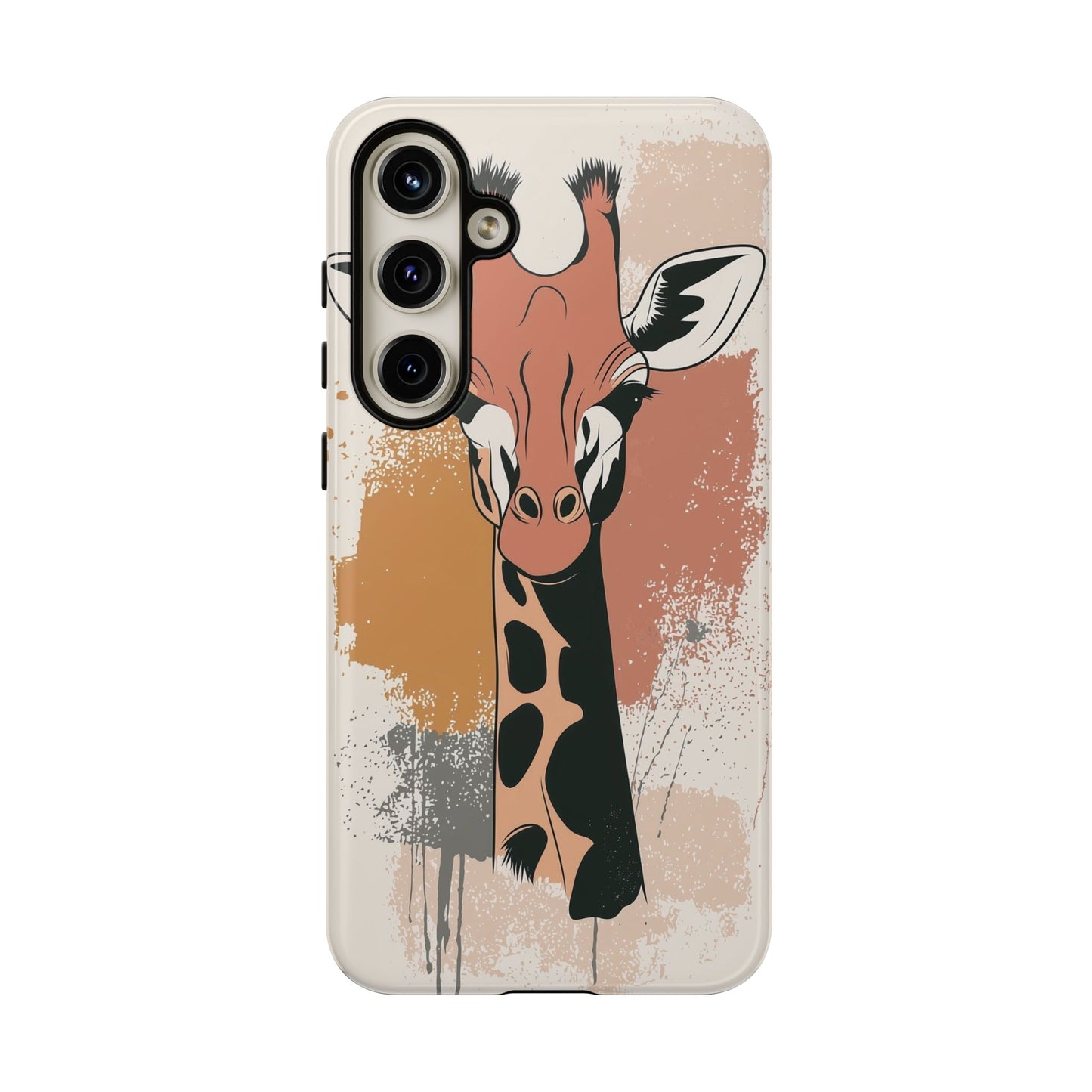 Tall & Graceful: Giraffe Splatter Art Phone Case for iPhone, Samsung & Pixel