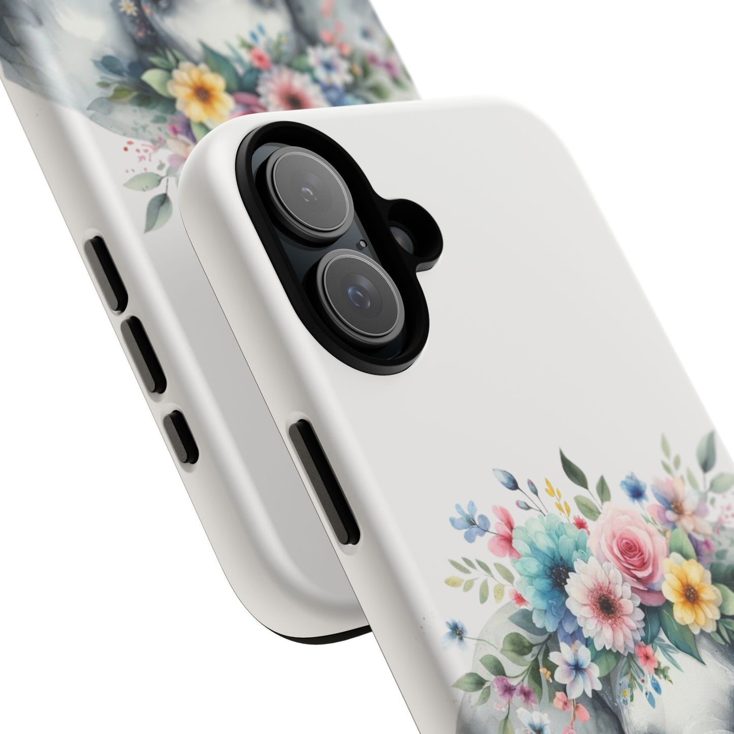 Floral Crown Elephant Mobile Cover – Elegant Watercolor Art