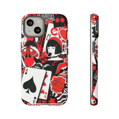 Bold Red & Black Ace Card Phone Case