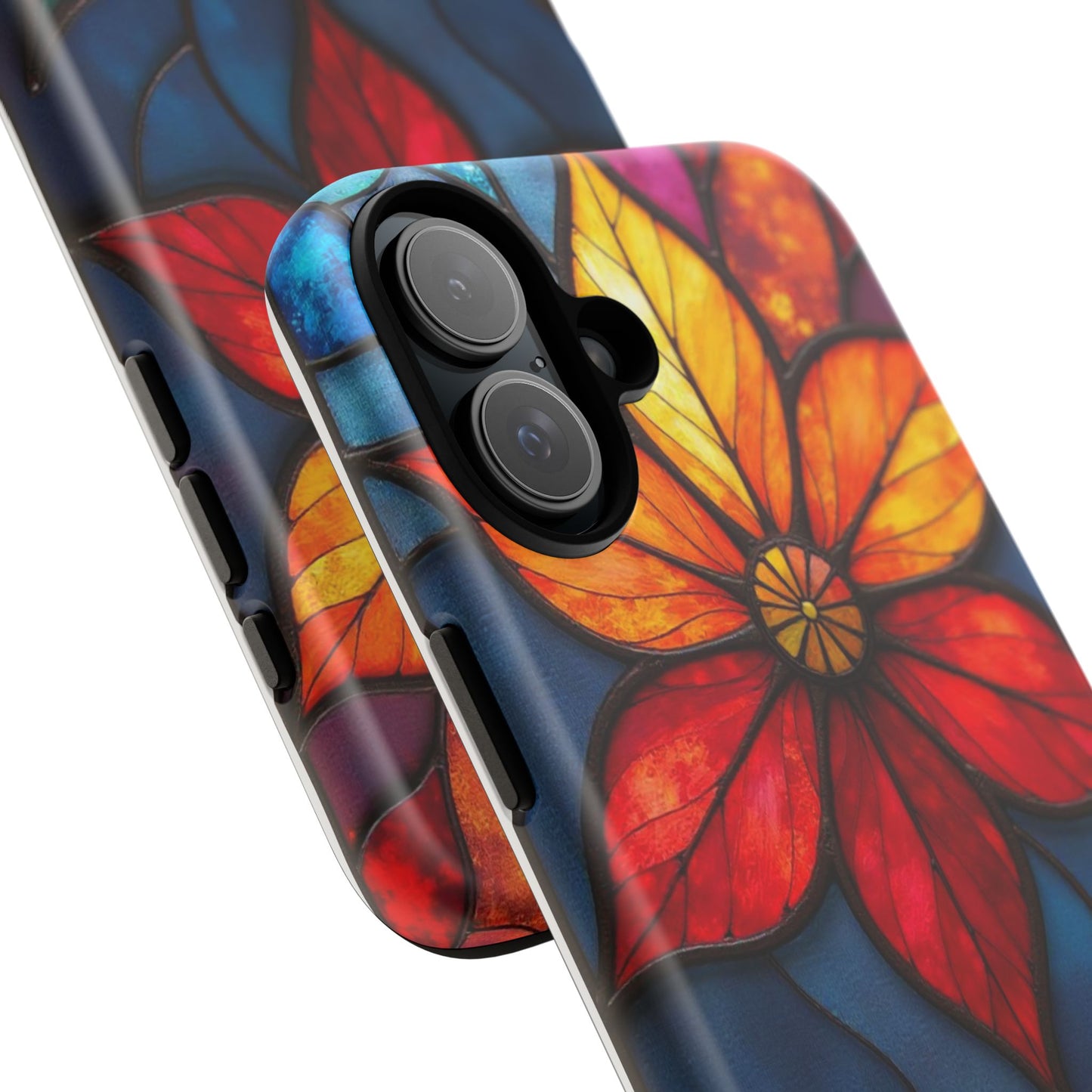 Radiant Blossom: Red and Orange Floral Elegance