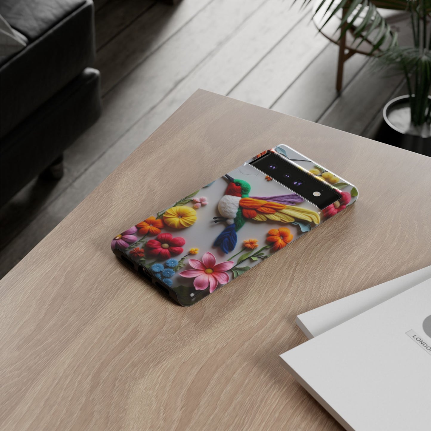 Elegant Hummingbird with Floral Mosaic Design | Nature's Artistic Vibes | Pixel 8 pro