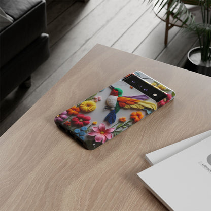 Elegant Hummingbird with Floral Mosaic Design | Nature's Artistic Vibes | Pixel 8 pro