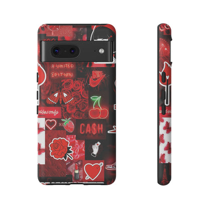Red Pop Art Neon Vibes Phone Case