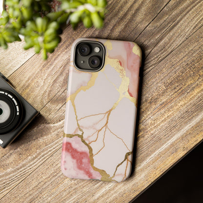 Beautiful Pink Minimal Marble Case Design