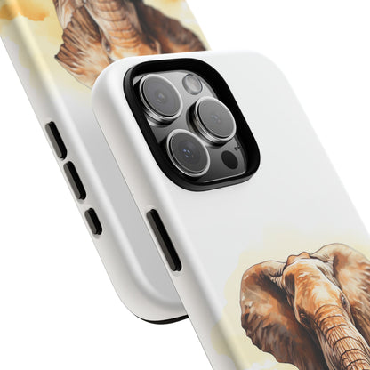 Safari Elephant Watercolor Mobile Cover – Majestic Wildlife Art