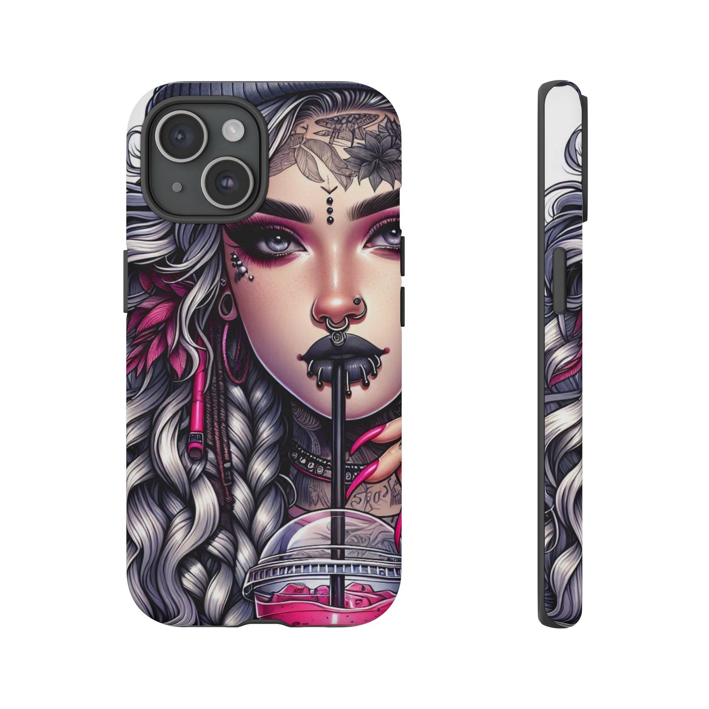 Icy Rebel – Silver Dreads & Edgy Street Chic Mobile Cover