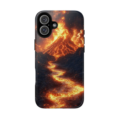 Erupting Volcano Lava Flow Phone Case for iPhone, Samsung & Pixel