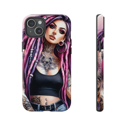 Tattooed Rebel – Gothic Cat Spirit Mobile Cover