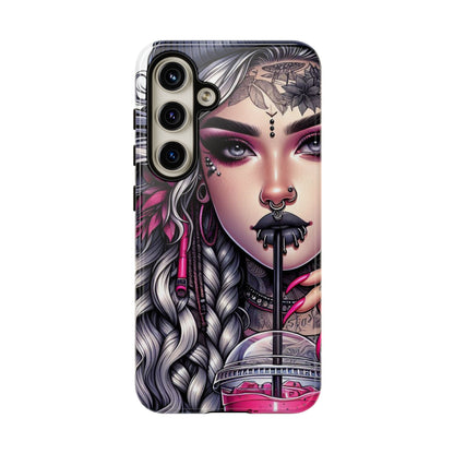 Icy Rebel – Silver Dreads & Edgy Street Chic Mobile Cover
