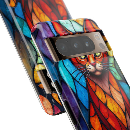 Geometric Cat: Colorful Abstract Portrait