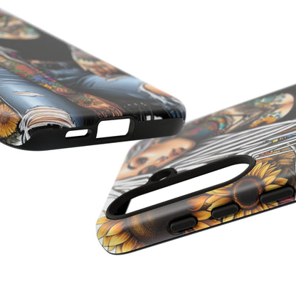 Sunflower Biker Queen – Bohemian Tattooed Rebel Mobile Cover