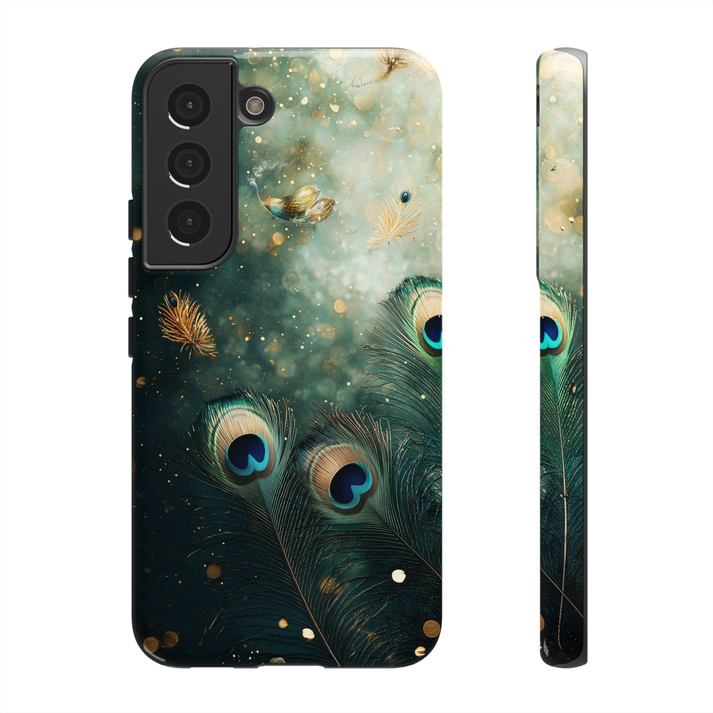Iridescent Peacock Feather Luxe Phone Case for iPhone, Samsung & Google Pixel