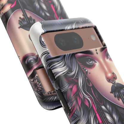 Icy Rebel – Silver Dreads & Edgy Street Chic Mobile Cover