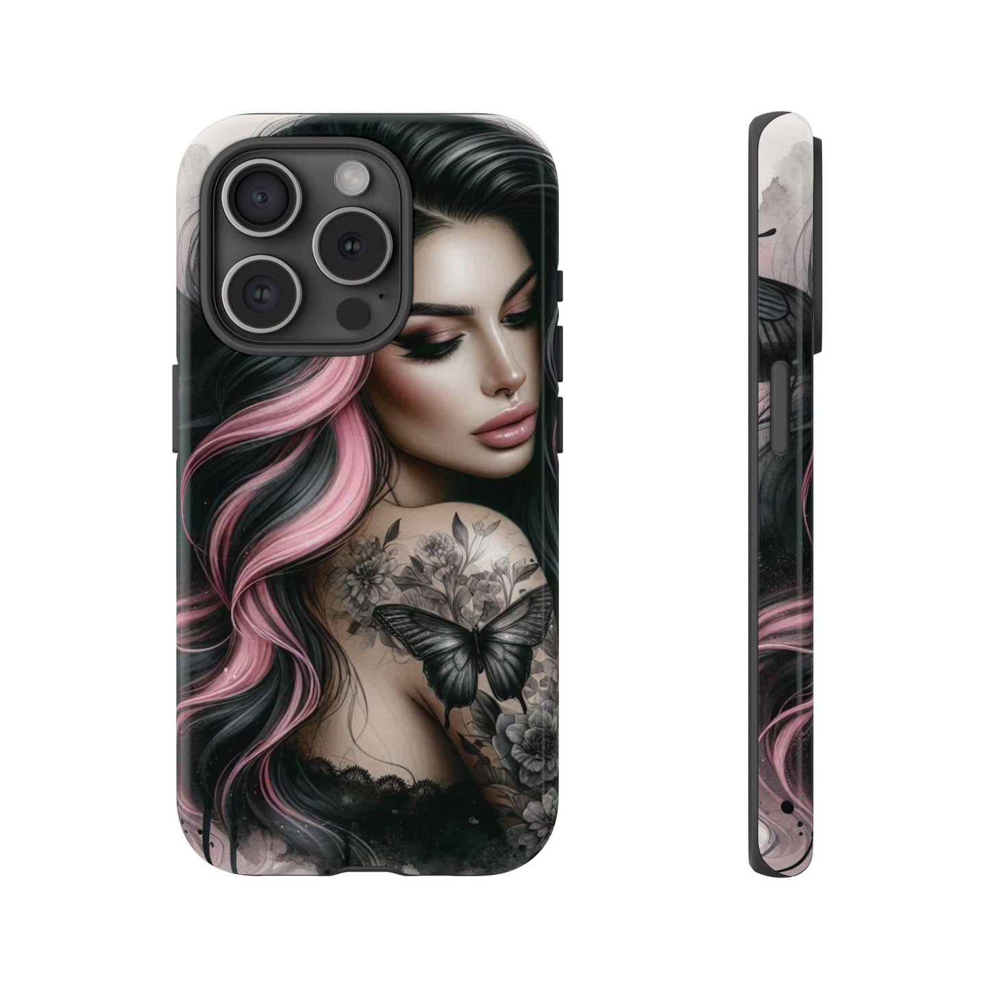 Butterfly Noir – Gothic Beauty & Inked Elegance Mobile Cover