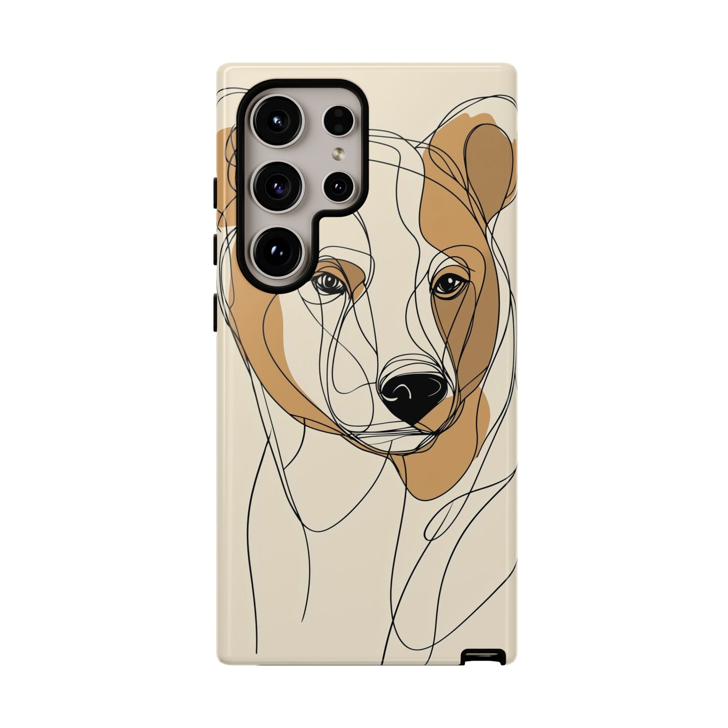 Soul of the Wild: Minimal Bear Portrait Phone Case for iPhone, Samsung & Pixel