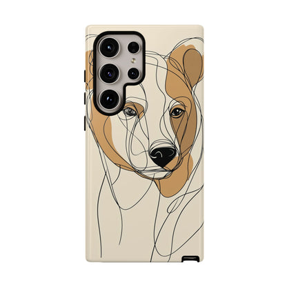 Soul of the Wild: Minimal Bear Portrait Phone Case for iPhone, Samsung & Pixel