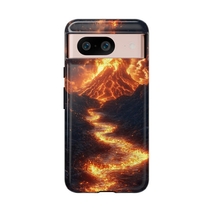 Erupting Volcano Lava Flow Phone Case for iPhone, Samsung & Pixel