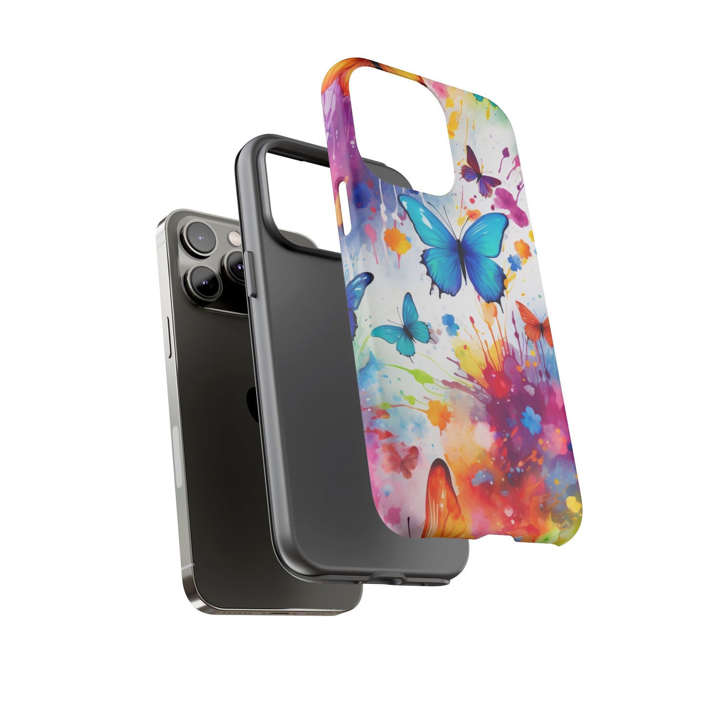 Vibrant Watercolor Butterfly Mobile Case
